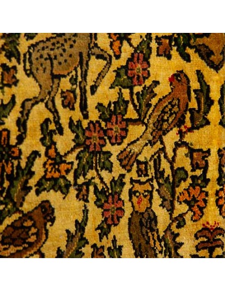 Khorasan silk hand-woven carpet with forest design Rc-114 zoom in