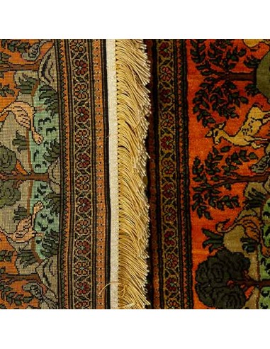 Khorasan silk hand-woven carpet with forest design Rc-114 carpet roots