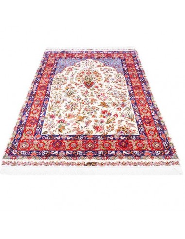 Tabriz hand-woven silk carpet Rc-117 full view