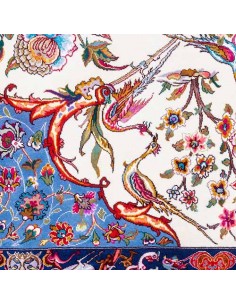 Tabriz hand-woven silk carpet Rc-117 full view 2