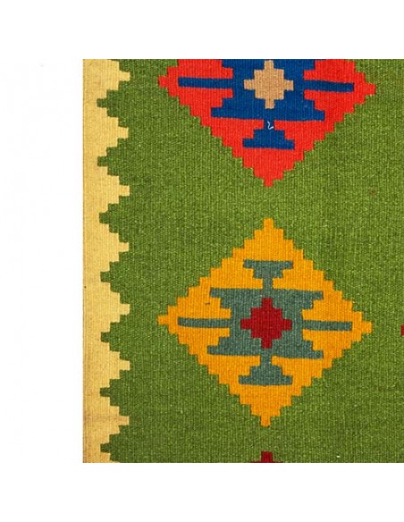 Hand-woven kilim with geometric shapes pattern Rc-118 details Hand-woven kilim with geometric shapes pattern Rc-118 details