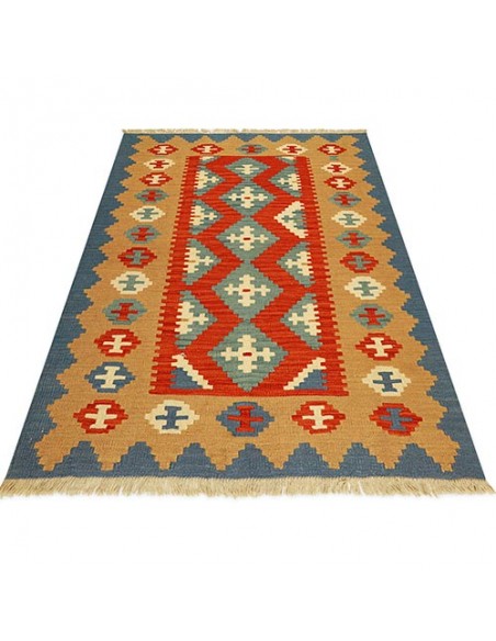 Reversible Qashqaei hand-woven kilim Rc-119 full view