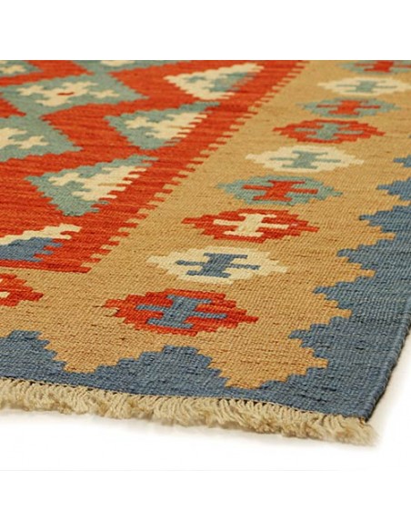 Reversible Qashqaei hand-woven kilim Rc-119 zoom in