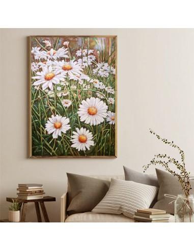 Painting Canvas "Chamomile Flowers" Wall Art