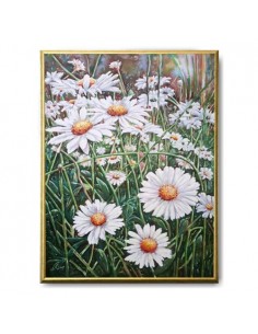 Painting Canvas "Chamomile Flowers" Wall Art 2