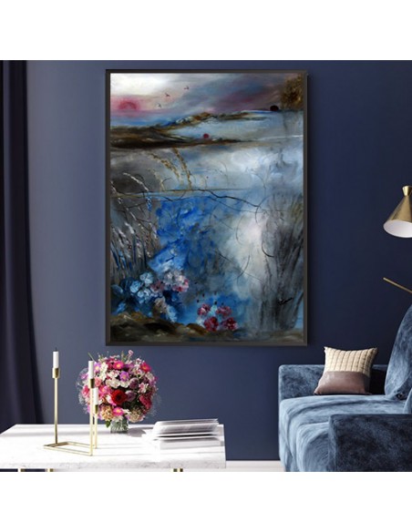 Decorative Abstract Painting "Water and Sky" Wall Art