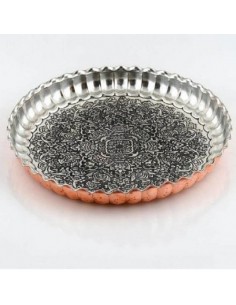 Copper Circular Serving Party Tray