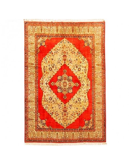 Tabriz hand-woven carpet with Lachak Toranji pattern Rc-125 full view