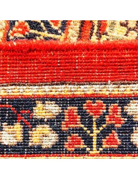 Tabriz hand-woven carpet with Lachak Toranji pattern Rc-125 back