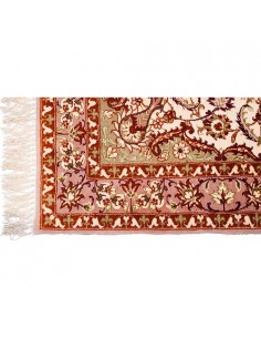 Isfahan 30 years old hand-woven silk area rug Rc-128 full view 2