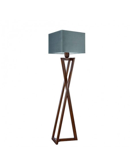 Wooden Floor Lamp Grey Standing Light