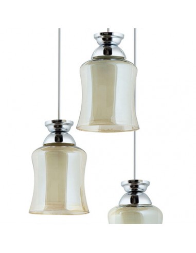 Modern White Glass Ceiling Chandelier - Light Bulbs