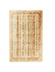 Qom hand-woven silk carpet Rc-136 full view