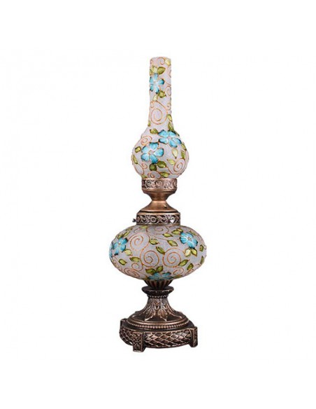 Table Lamp With Floral Vitray Design
