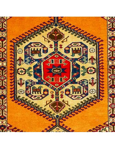 Khorasan Hand-woven Silk Carpet Rc-147 center view