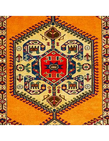 Khorasan Hand-woven Silk Carpet Rc-147 center view