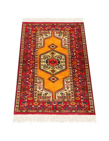 Khorasan Hand-woven Silk Carpet Rc-147 full view Khorasan Hand-woven Silk Carpet Rc-147 full view
