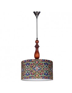 Drum Chandelier with Colorful Design
