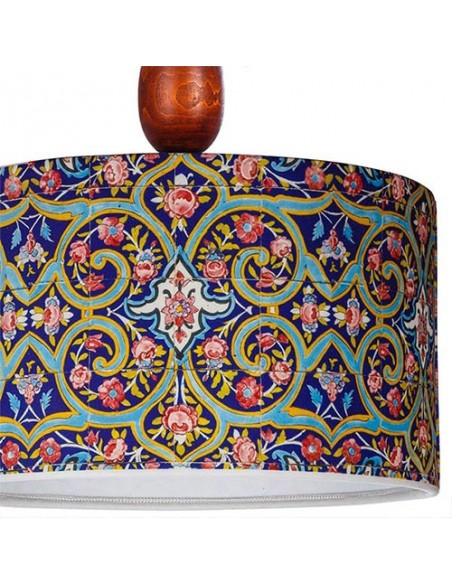 Drum Chandelier with Persian Colorful Design - details Drum Chandelier with Persian Colorful Design - details