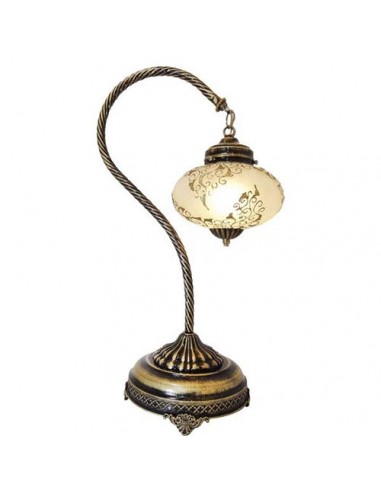 Antique S-shape Brass Table Lamp