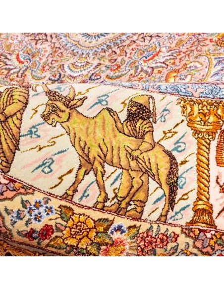 Tabriz Circular Silk Hand-woven Carpet Rc-150 zoom in