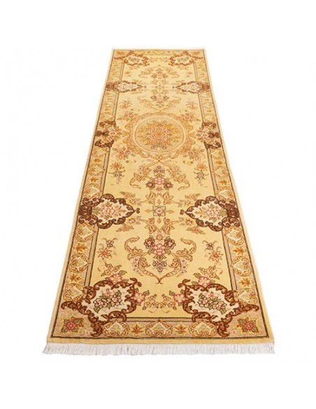 Tabriz Hand-woven Runner Carpet With Toranj Pattern Rc-153 full view Tabriz Hand-woven Runner Carpet With Toranj Pattern Rc-153 full view