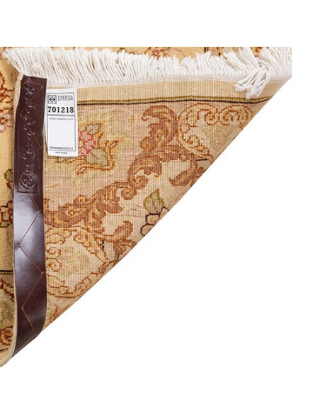 Tabriz Hand-woven Runner Carpet With Toranj Pattern Rc-153 back view Tabriz Hand-woven Runner Carpet With Toranj Pattern Rc-153 back view