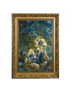 Endearment Beseech Silk Tableau Rug (Pictorial Carpet) Full View