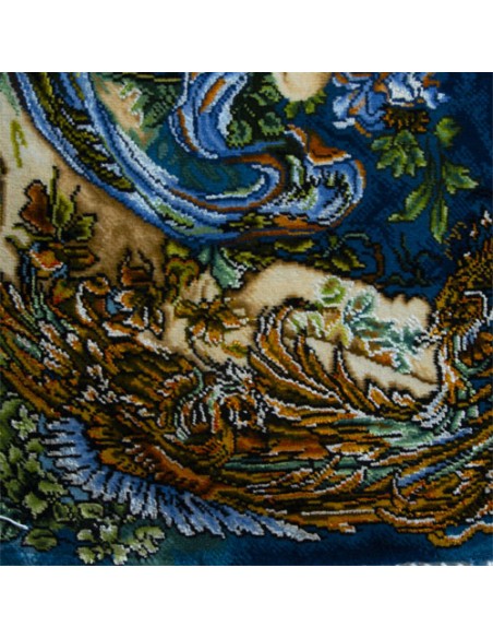 Endearment Beseech Silk Tableau Rug (Pictorial Carpet) Lower Zoom In