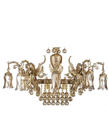 Antique High Ceiling Chandelier - details