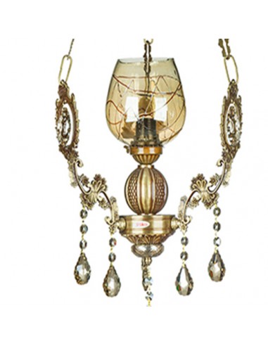 Gold Glass Bubble Chandelier For Indoor Lighting  - details