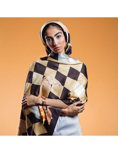 cream-brown-geometric-patterned-scarf