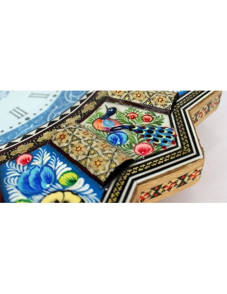 Persian Inlaid wooden Clock ZI Persian Inlaid wooden Clock ZI