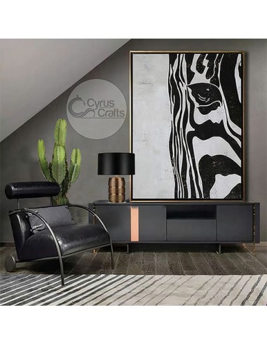 Zebra Z Acrylic Abstract Painting Wall Art