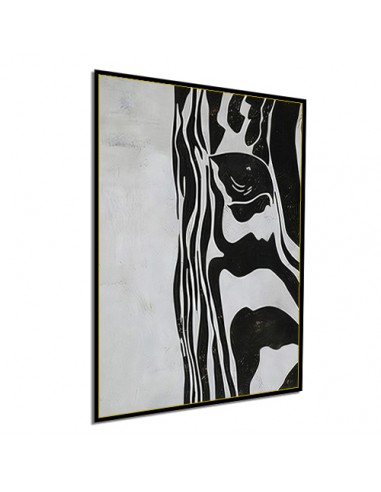 Zebra Z Acrylic Abstract Painting Left Angel