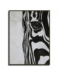 Zebra Z Acrylic Abstract Painting Full View