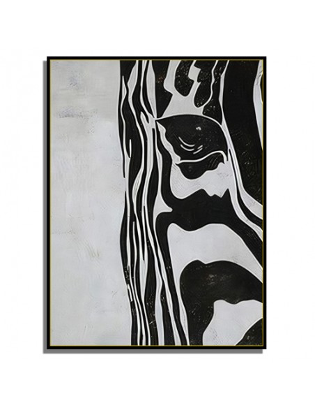 Zebra Z Acrylic Abstract Painting Full View Zebra Z Acrylic Abstract Painting Full View