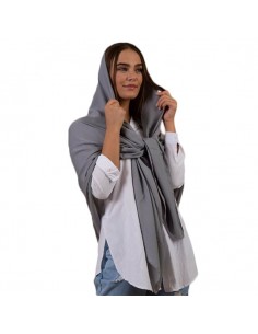 grey-crepe-silk-plain-small-scarf 2