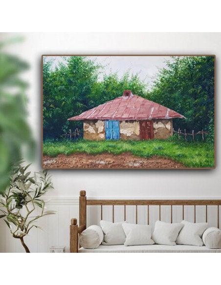 Singular Painting The Country House by Narges Amini - Wall Art