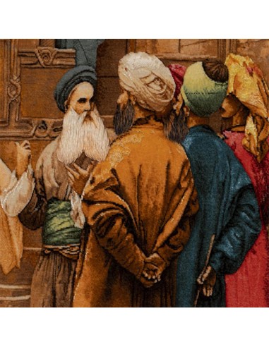 The Bazaar of Cairo Tabriz Hand-Woven Tableau Rug -  Zoom In-2