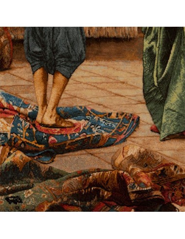 The Bazaar of Cairo Tabriz Hand-Woven Tableau Rug -  Zoom In-3