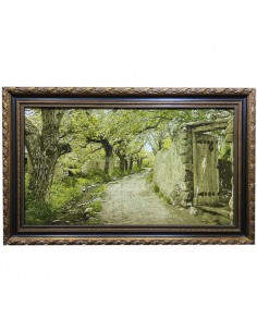 Flourish Alley Tabriz 100% Hand-Woven Tableau Rug Pictorial Carpet Full View