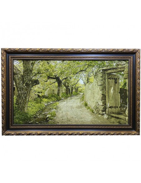 Flourish Alley Tabriz 100% Hand-Woven Tableau Rug Pictorial Carpet Full View