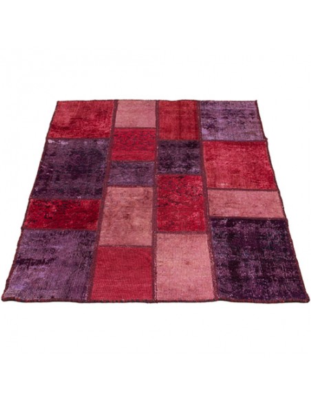 Colored Hand-woven Collage Carpet Rc-163 full view
