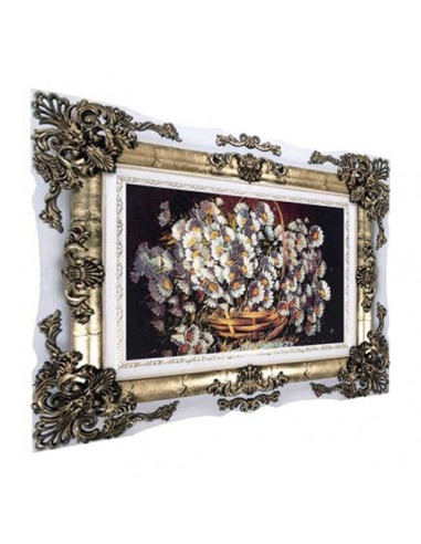 Flower Pot v01 High KPSI Tableau Rug (Pictorial Carpet) Left Angle