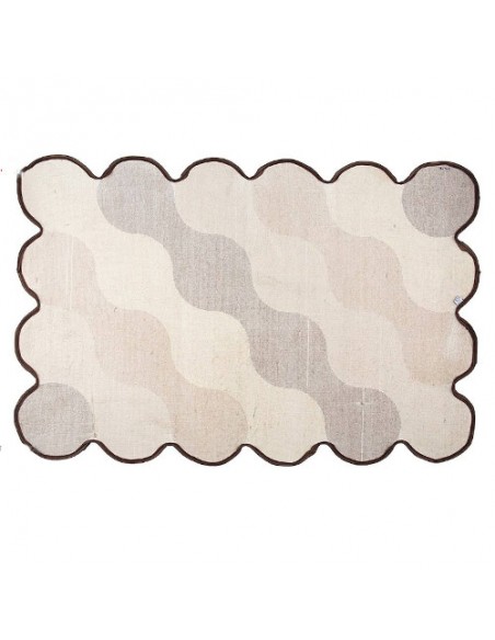 Zarbaf Decorative Doormat With Wave Pattern Rc-161 back view Zarbaf Decorative Doormat With Wave Pattern Rc-161 back view