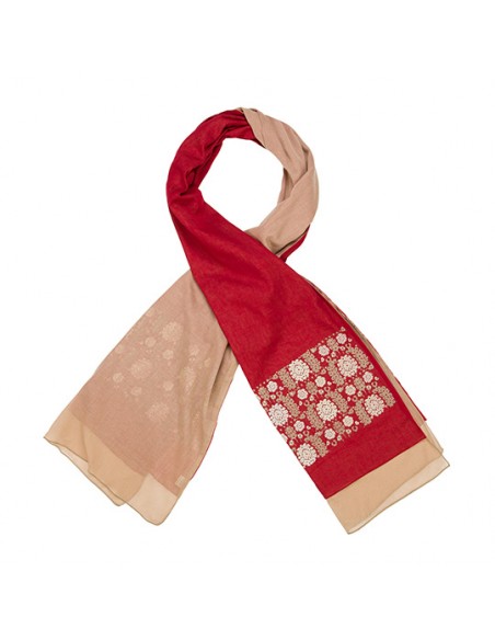 Floral-crimson-scarf Floral-crimson-scarf