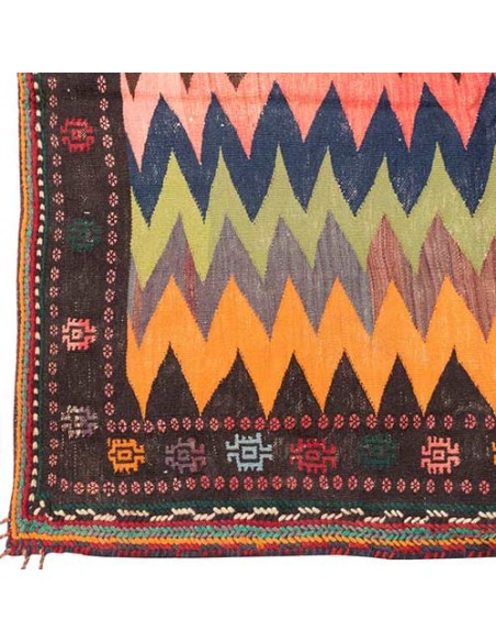 50 Years Old Hand-woven Kilim Rc-158 sides view