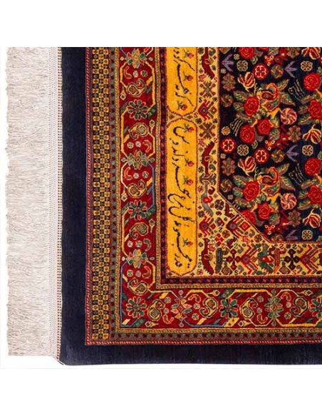 Tabriz Hand-woven Silk Carpet Rc-154 carpet fringe