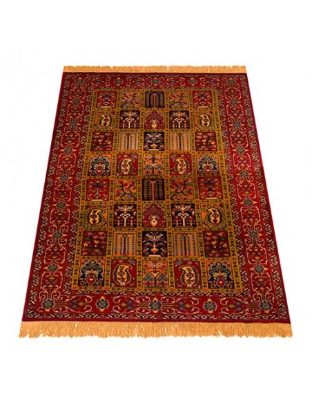 Khorasan Hand-woven Silk Carpet Rc-165 full view